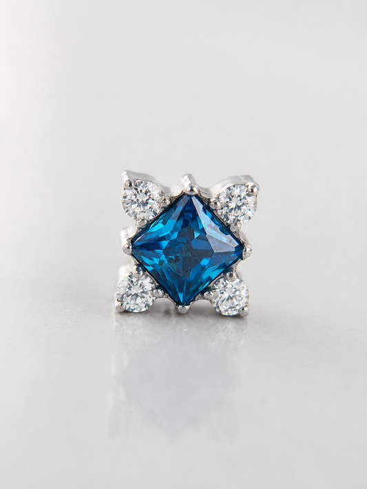 Estrela Zircônia Azul e Cristal