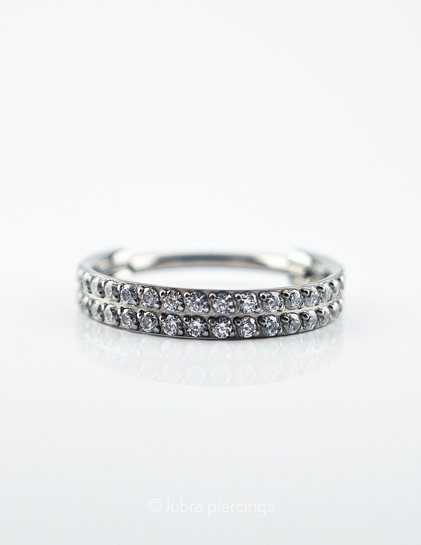 Argola Dupla Cravejada Zircônias